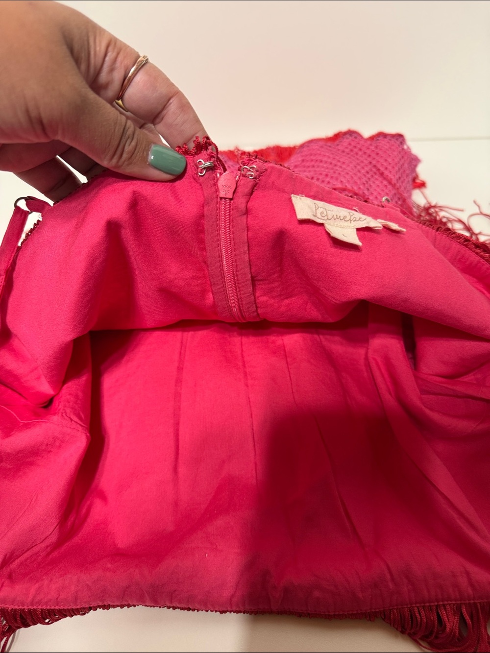 Anthropologie Let me Be Tiered Fringe Ombré Dress - Picture 16 of 17